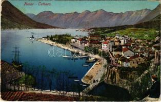 1916 Kotor, Cattaro; + K.u.k. Genie-Direktion in Castelnuovo (kopott sarkak / worn corners)