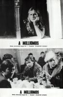 cca 1989 előtti ,,A milliomos" című lengyel film jelenetei és szereplői, 4 db vintage produkciós filmfotó (vitrinfotó, lobbyfotó) ezüst zselatinos fotópapíron, a használatból eredő (esetleges) kisebb hibákkal, 18x24 cm