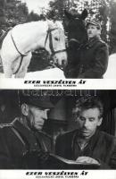 cca 1969 előtti ,,Ezer veszélyen át" című lengyel film jelenetei és szereplői, 9 db vintage pro...