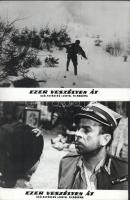 cca 1969 előtti ,,Ezer veszélyen át" című lengyel film jelenetei és szereplői, 9 db vintage pro...