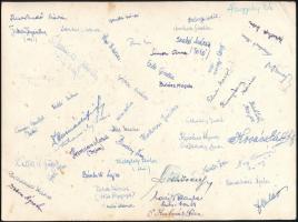 1953 Bp., XVIII. ker. Közgazdasági Technikum 1953-ban végzett IV. B. osztálya, tablófotó, hátoldalán...