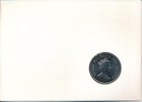 Falkland-szigetek 1987. 50p Cu-Ni "WWF - Király Pingvinek" emlékérme felbélyegzett boríték...