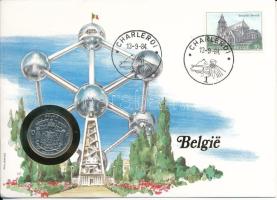 Belgium 1970. 10Fr érmés, bélyeges borítékon, alkalmi bélyegzővel T:UNC Belgium 1970. 10 Francs in c...