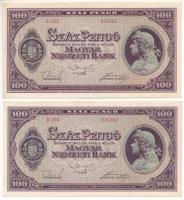 1945. 100P (2x) sorszámkövetők E 266 034581 - E 266 034582 T:XF Adamo P18