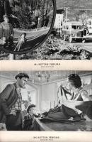 cca 1989 előtti ,,Mi ketten férfiak" című szovjet film jelenetei és szereplői, 19 db vintage produkciós filmfotó (vitrinfotó, lobbyfotó) ezüst zselatinos fotópapíron, a használatból eredő (esetleges) kisebb hibákkal, a szövegmező felülragasztva, mert sajtóhiba volt az eredeti feliraton (átvilágítva látható), 18x24 cm