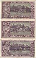 1945. 100P (3x) sorszámkövetők "E 286 075315 - E 286 075318" T:F
Adamo P18