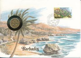 Barbados 1973. 5c felbélyegzett borítékban, bélyegzéssel T:UNC Barbados 1973. 5 Cents in envelope with stamp and cancellation C:UNC