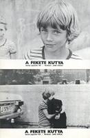 cca 1989 előtti ,,A fekete kutya" című jugoszláv film jelenetei és szereplői, 6 db produkciós f...