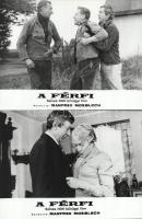 cca 1989 előtti ,,A férfi" című NDK-beli film jelenetei és szereplői, 5 db vintage produkciós filmfotó (vitrinfotó, lobbyfotó) ezüst zselatinos fotópapíron, a használatból eredő (esetleges) kisebb hibákkal, 18x24 cm