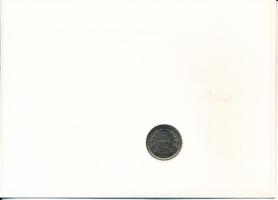 Jordánia 1984. 25f Cu-Ni felbélyegzett borítékban, bélyegzéssel T:UNC Jordan 1984. 25 Fils Cu-Ni in ...