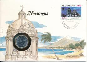 Nicaragua 1983. 50c acél felbélyegzett borítékon, bélyegzéssel T:AU Nicaragua 1983. 50 Centavos steel in envelope with stamp C:AU