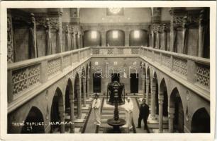 1934 Trencsénteplic, Trencianske Teplice; Török fürdő belső / Turkish Hammam spa interior