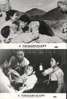 cca 1989 előtti ,,A virágáruslány" című koreai film jelenetei és szereplői, 10 db vintage produ...