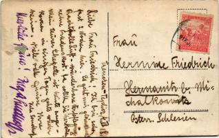 1918 Trencsénteplic, Trencianske Teplice; csónakázás / boat trip. photo (EK)