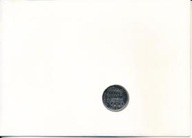 Monaco 1986. 1Fr Ni felbélyegzett borítékban, alkalmi bélyegzéssel T:UNC Monaco 1986. 1 Franc Ni in ...