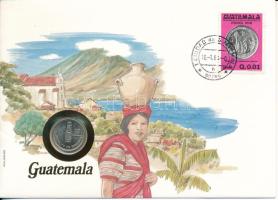 Guatemala 1981. 10c felbélyegzett borítékban, bélyegzéssel T:UNC Guatemala 1981. 10 Centavos in envelope with stamp and cancellation C:UNC