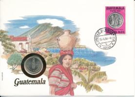 Guatemala 1981. 10c felbélyegzett borítékban, bélyegzéssel T:UNC Guatemala 1981. 10 Centavos in envelope with stamp and cancellation C:UNC