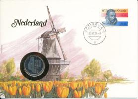 Hollandia 1983. 1G Ni felbélyegzett borítékban, bélyegzéssel T:AU Netherlands 1983. 1 Gulden Ni in envelope with stamp, and cancellation C:AU