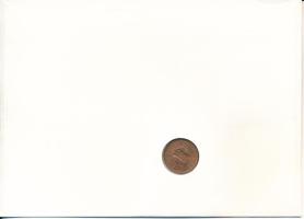 Sierra Leone 1964. 1/2c bronz felbélyegzett borítékban, bélyegzéssel T:AU patina Sierra Leone 1964. ...