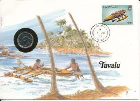 Tuvalu 1985. 5c, felbélyegzett borítékban, bélyegzéssel T:UNC Tuvalu 1985. 5 Cents in envelope with stamp and cancellation C:UNC