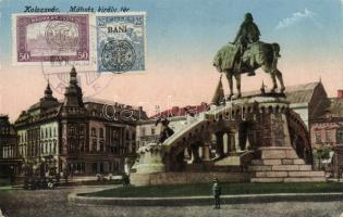Kolozsvár King Mátyás square with bank and Hotel New York