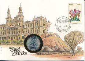 Dél-Afrika 1984. 50c Ni, felbélyegzett borítékban, alkalmi bélyegzéssel, német nyelvű leírással T:UNC South Africa 1984. 50 Cents Ni in envelope with stamp, with German description C:UNC