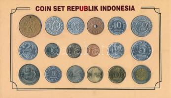 Indonézia ~1945-2000. 1/2s - 1000R (18xklf) szuvenír érmeösszeállítás karton dísztokban T:vegyes
In...