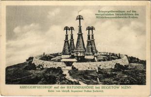 Kriegerfriedhof auf der Ratundahöhe bei Regietów Nizny. Entw. von ldstpfl. Ingenieur Dusan Jurkovic. Kriegergräberanlagen auf den westgalizischen Schlachtfeldern des Militärkommandobereichs Krakau / WWI Austro-Hungarian K.u.K. military cemetery in Poland (EK)