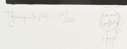 Nagy Gábor (1949-): Táj (...), 1999. Rézkarc, papír, jelzett, 16/22 számozással, 22×10,5 cm