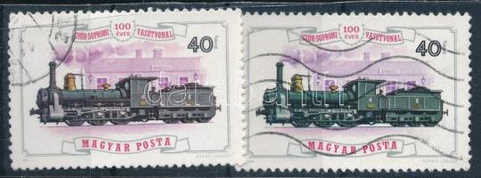 1976 100 éves a Győr-Soproni vasút 40f színeltéréssel (szürke, rózsaszín) + támpéldány