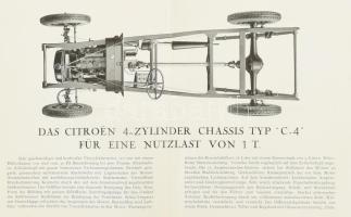 cc 1910 Citroen C4 teherautó képes reklám nyomtatvány 4 p hajtva / cc 1910 Citroen C4 truck photo ad...