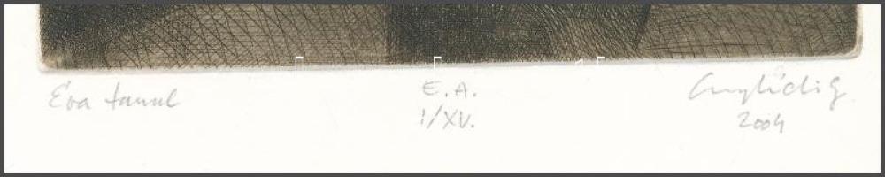 Czeglédi Gábor (1970-): Éva olvas, 2004. Rézkarc, papír, jelzett, E./A. I/XV. számozással. 8,5x11,5 ...