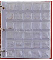 Éremberakó album 9db műanyag berakólappal, karton tokban, használt állapotban