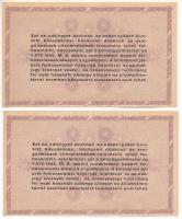 1946. 100.000AP (2x) sorszámkövetők, papírráncból eredő nyomatihibákkal "E 04 57.604 - E 04 57....