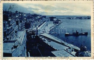 1934 Valletta, Entrance to Grand Harbour and General View (EK)