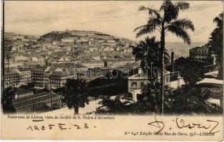 1905 Lisboa, Lisbon; Panorama visto do Jardim de S. Pedro dAlcantara / general view (EK)