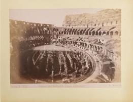 cca 1880 Roma 36 db nagy méretű fotót tartalmazó album. Aranyozott egészvászon kötésben 24x18 cm 
c...