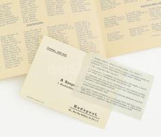 1939 A Szepesi Egyesület Budapesten tartott Szepesbáljára szóló meghívó. két melléklettel. / Invitat...