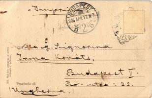 1906 Venezia, Venice; Palazzo Ducale, Albergo Orientale Cappello Nero (C. Novati prop.) / Doge'...