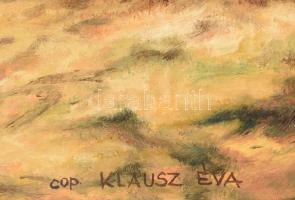 Klausz Éva (XX. sz. második fele), másolat ismeretlen festő után: Vidéki élet. Olaj, farost, jelzett...