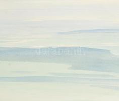 Ebergényi Amadil (XX. sz. közepe/második fele): Felhőárnyék (Balaton). Akvarell, papír, jelezve balr...