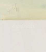 Ebergényi Amadil (XX. sz. közepe/második fele): Felhőárnyék (Balaton). Akvarell, papír, jelezve balr...