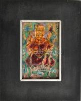 Ifj. Kátai Mihály (1935-2020): Király. Zománckép, sérült keretben, jelzés nélkül, 14x9 cm, hátoldalá...