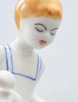 Hollóházi balerina. Jelzett, hibátlan, m: 13,5 cm