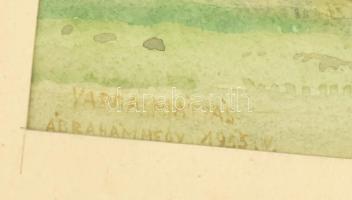 Varga Mátyás (1910-2002): Ábrahámhegy, 1955. Akvarell, papír, jelezve balra lent, paszpartuban, 33,5...