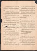 1878 A Magyar Színész-Egyesület Alapszabályai 4 p beszakadásokkal