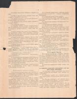 1878 A Magyar Színész-Egyesület Alapszabályai 4 p beszakadásokkal