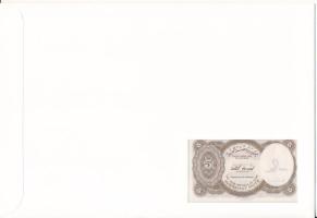 Egyiptom DN (1982-1986) 5p felbélyegzett borítékban, bélyegzéssel T:UNC Egypt ND (1982-1986) 5 Piast...