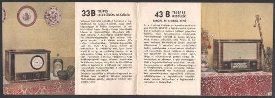 1941 Philips rádió típus bemutató képes füzet 24 p