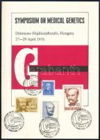 Czeizel Endre (1935-2015) genetikus autográf dedikációja orvos kongresszus emlék lapján
